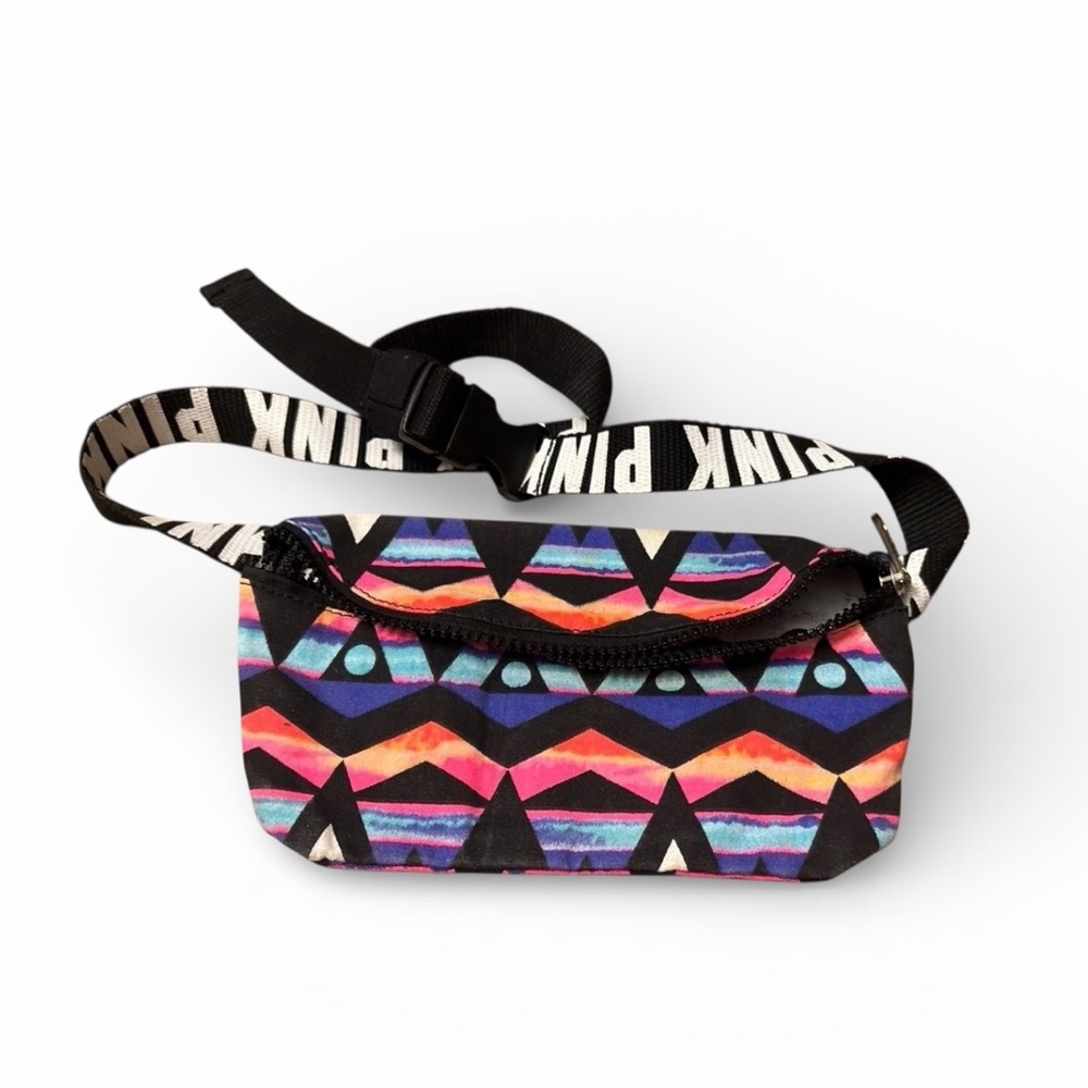 Victoria’s Secret PINK Multicolor Neon Aztec Print 2010’s Fanny Pack Belt Bag‎
